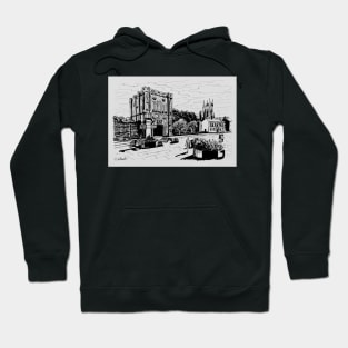 Bury St Edmunds Abbey Gate Ink Sketch Hoodie